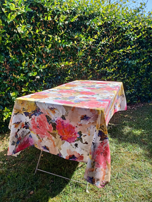 Watercolor tablecloth
